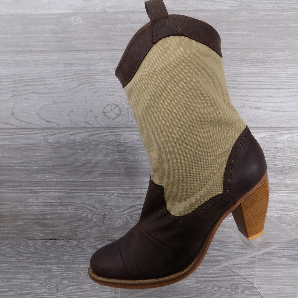 JShoes Corral Fab Leather Western Boots - Picture 2 of 8